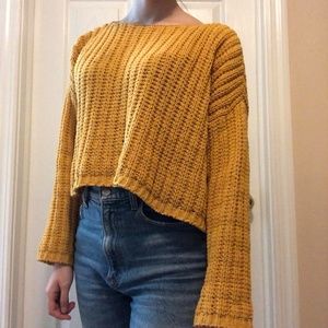 Cropped Yellow Sweater